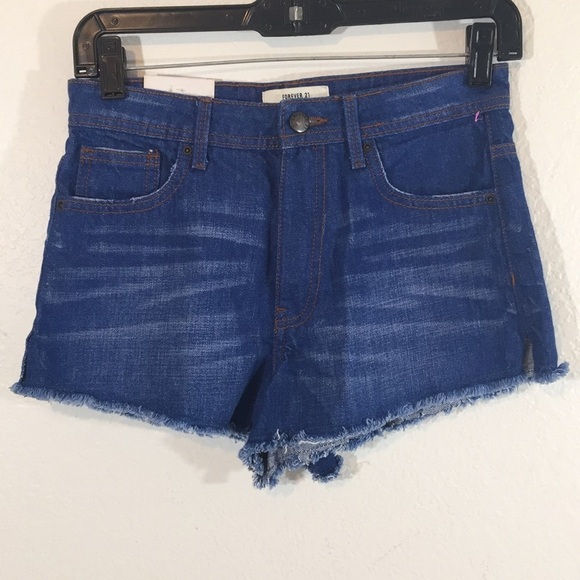 Forever 21 Pants - Forever 21 High Waisted Raw Hem Jeans Shorts